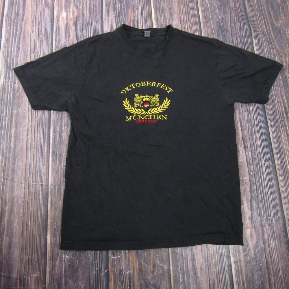 Oktoberfest Munchen Germany Graphic Shirt Mens L Black Beer Souvenir Tee